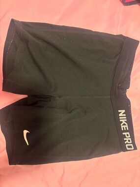 Nike Black Pro Compression Shorts with White Logo